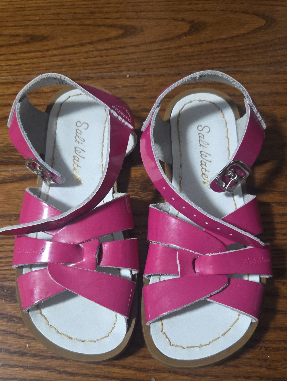 Salt Water Kids Hot Pink Leather Strappy Sandals